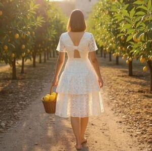 Gal meets glam Doris bow lace dress